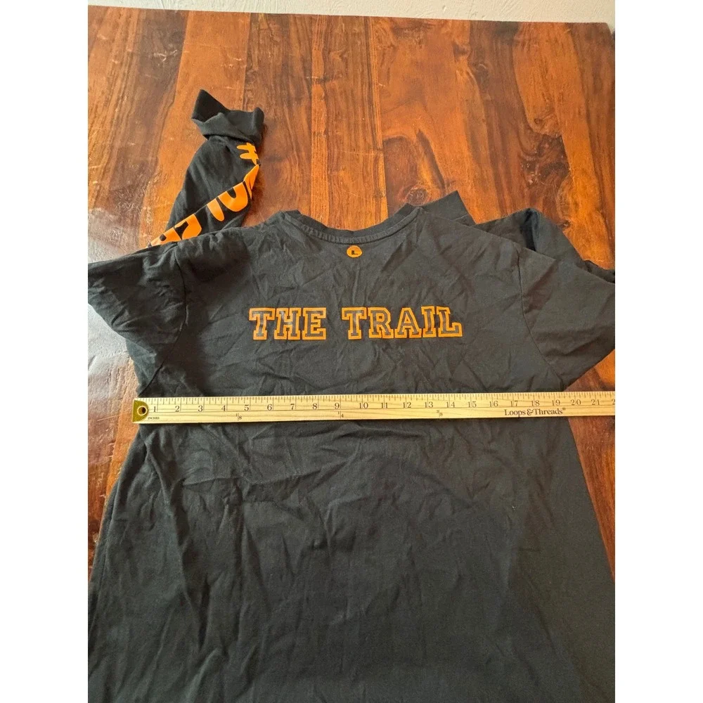 Astraco Mens Wolfpack The Trail Long Sleeve Graphic Tee Black‎ Orange Large